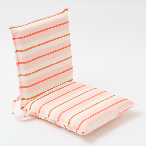 SUNNYLIFE Folding Seat Summer Stripe Strawberry Sorbet