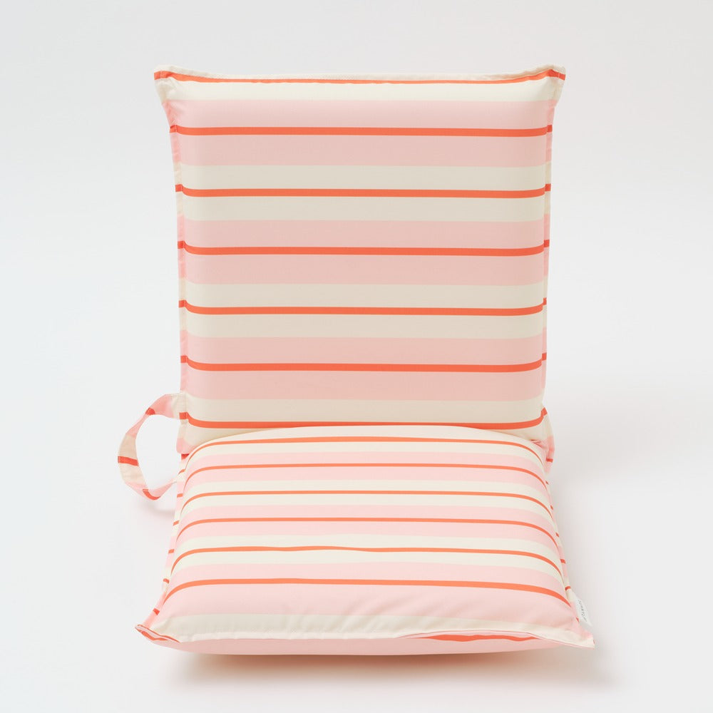 SUNNYLIFE Folding Seat Summer Stripe Strawberry Sorbet