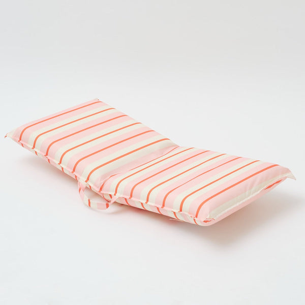 SUNNYLIFE Folding Seat Summer Stripe Strawberry Sorbet