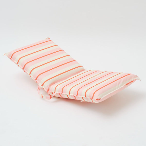 SUNNYLIFE Folding Seat Summer Stripe Strawberry Sorbet