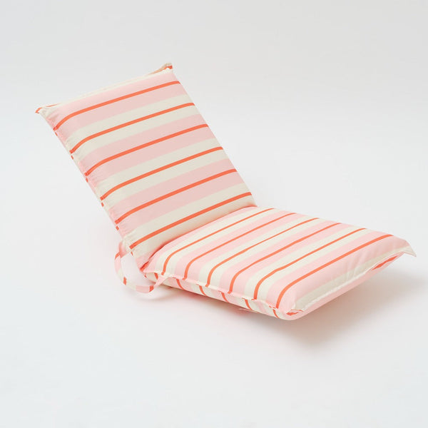 SUNNYLIFE Folding Seat Summer Stripe Strawberry Sorbet
