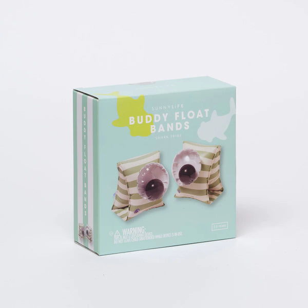 Sunnylife Green Stripes Inflatable Buddy Float Bands Shark Tribe Khaki