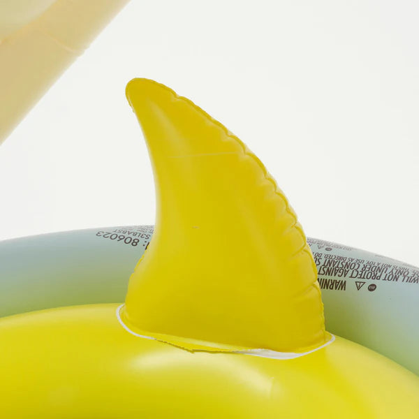 Sunnylife Green Color Inflatable Baby Float With Canopy Shark Tribe Khaki