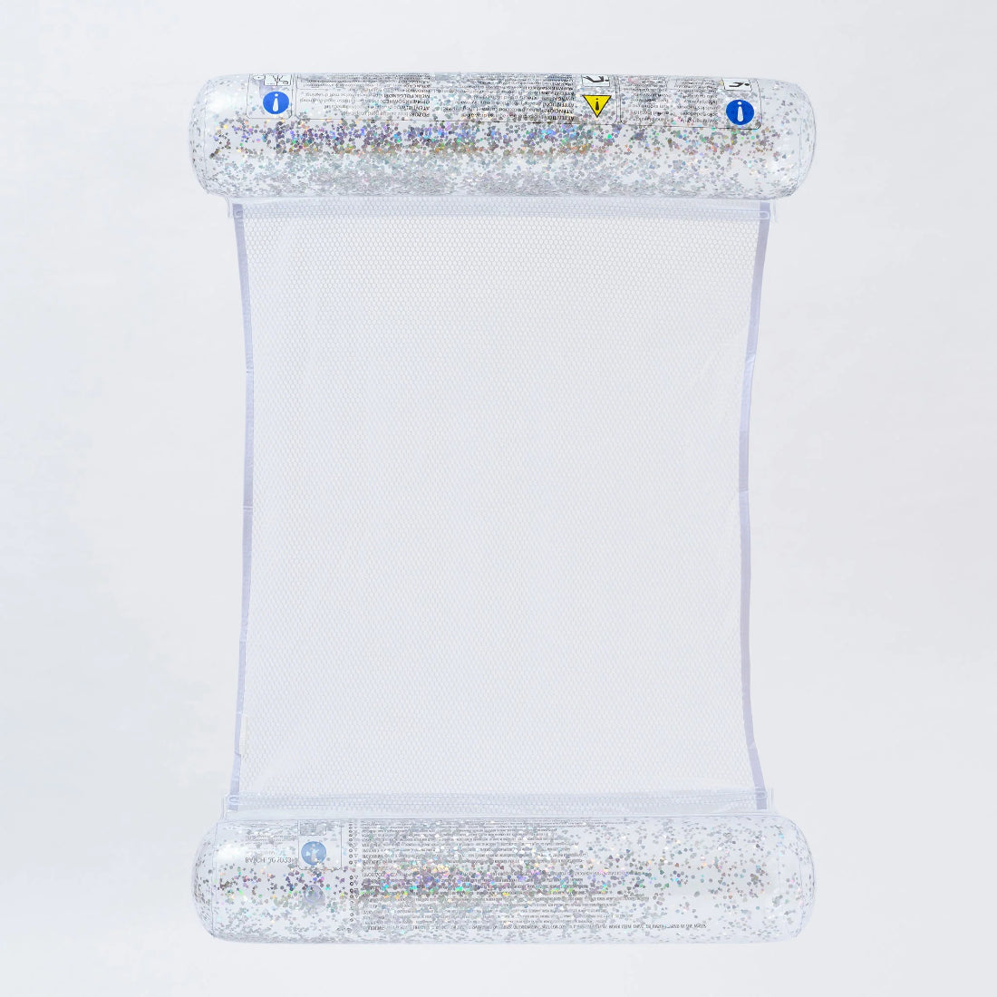 SUNNYLIFE Transparent Inflatable Bolster Hammock Float Glitter