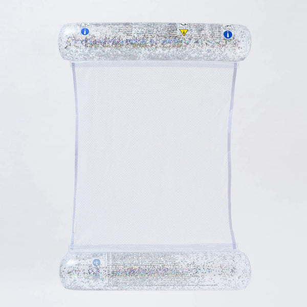 SUNNYLIFETransparent Inflatable Bolster Hammock Float Glitter