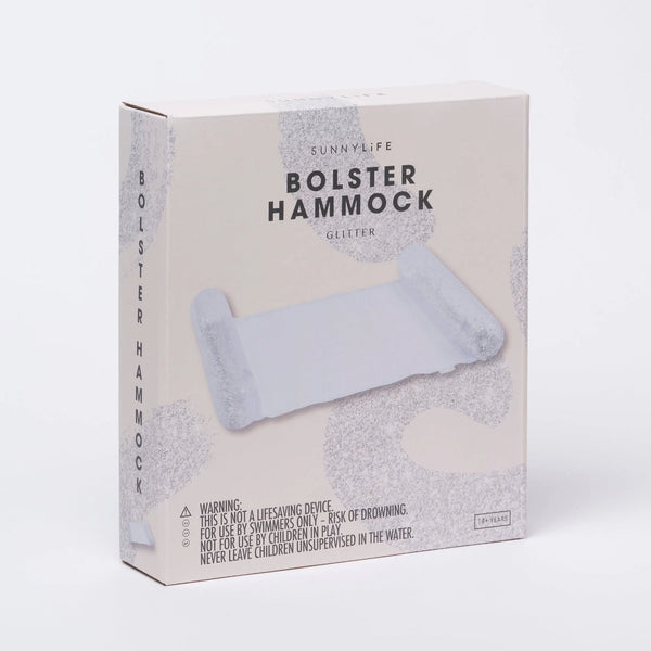 SUNNYLIFETransparent Inflatable Bolster Hammock Float Glitter