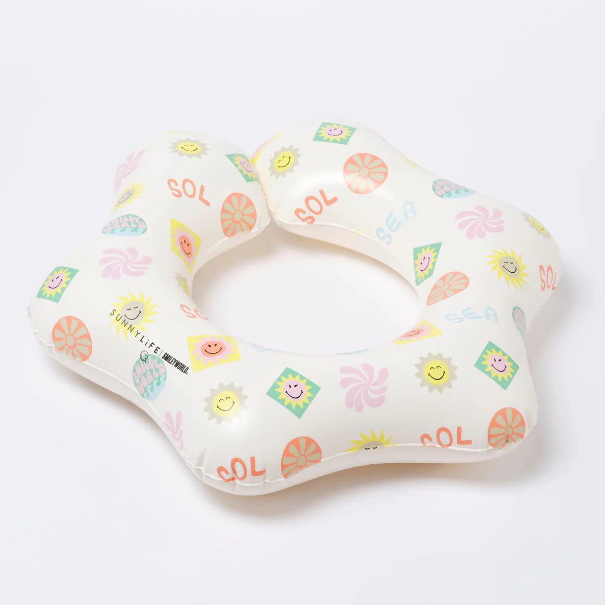 Sunnylife Inflatable Kiddy Float Ring Smiley World Sol Sea