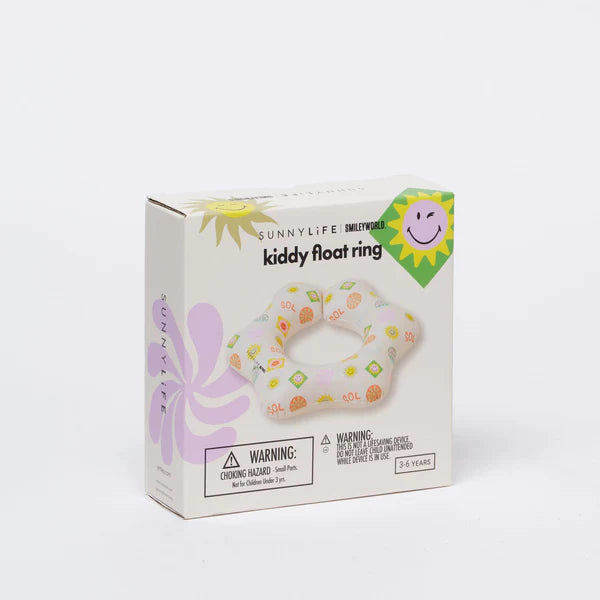 Sunnylife Inflatable Kiddy Float Ring Smiley World Sol Sea