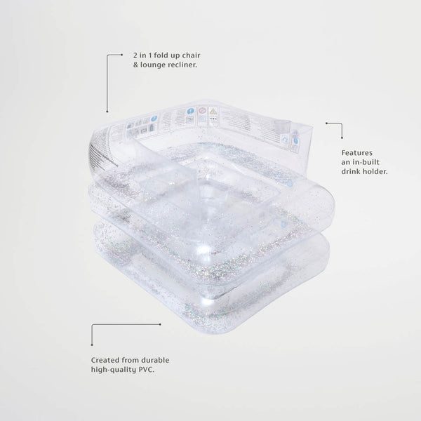 SUNNYLIFEInflatable Lilo Chair Glitter