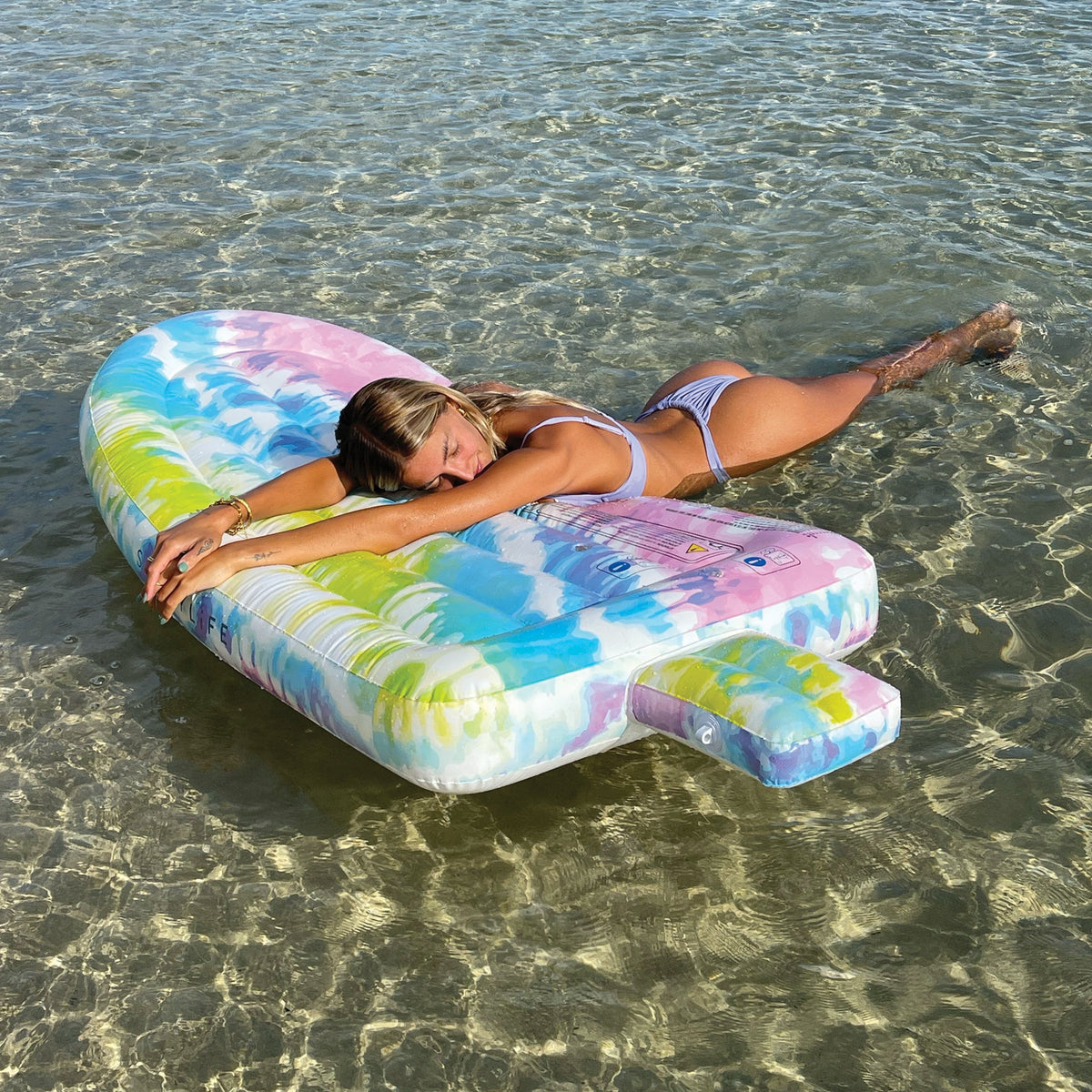 SUNNYLIFE Luxe Lie-On Float Ice Pop Tie Dye