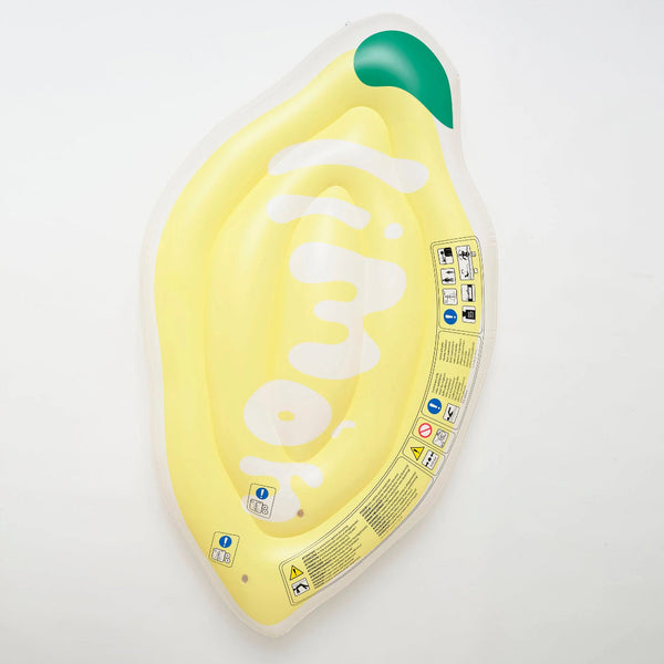 SUNNYLIFE Yellow Color Inflatable Luxe Lie-On Float Limon