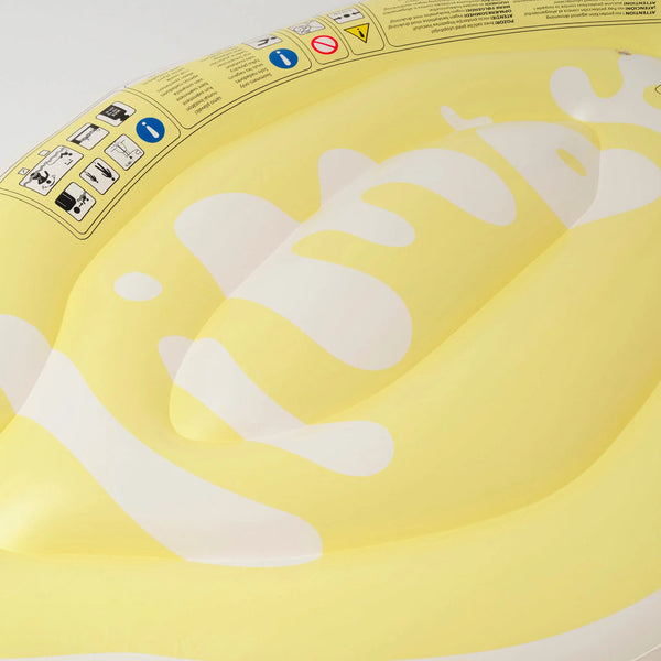 SUNNYLIFE Yellow Color Inflatable Luxe Lie-On Float Limon
