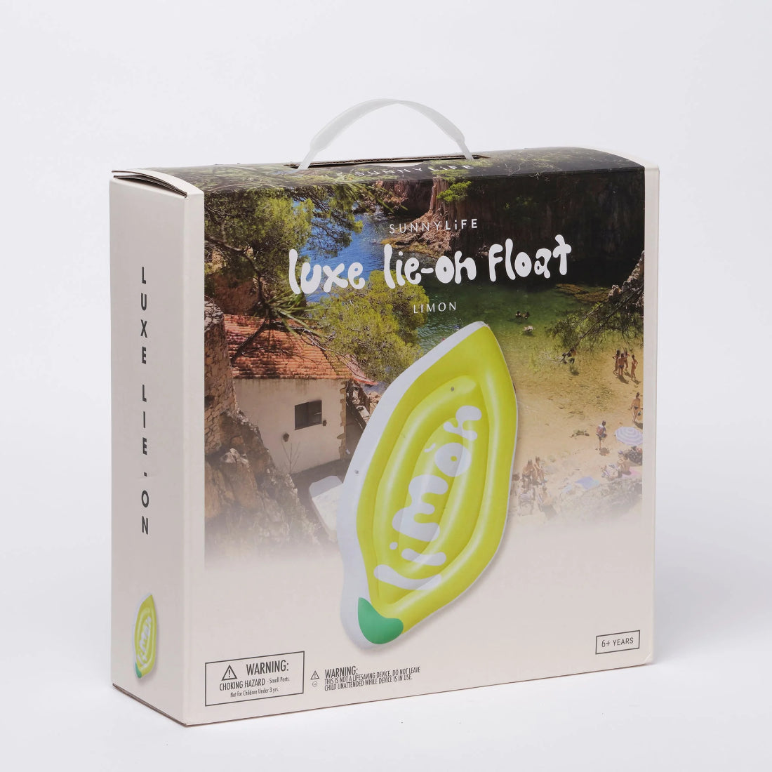 SUNNYLIFE Yellow Color Inflatable Luxe Lie-On Float Limon