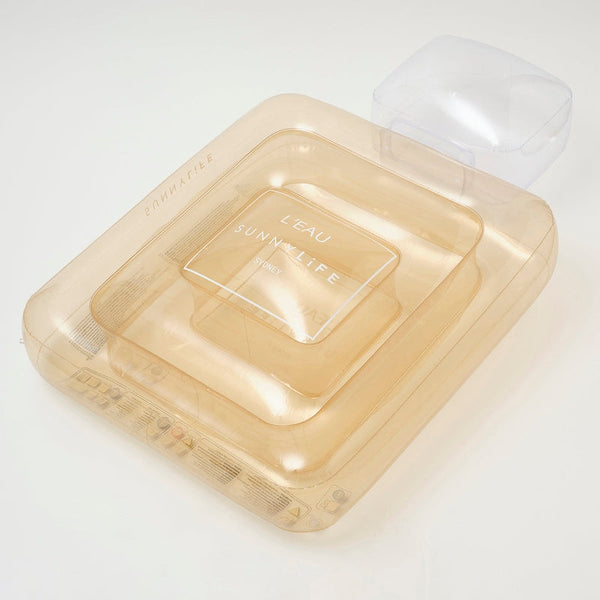 SUNNYLIFE Champagne Color Inflatable Luxe Lie-On Float Parfum