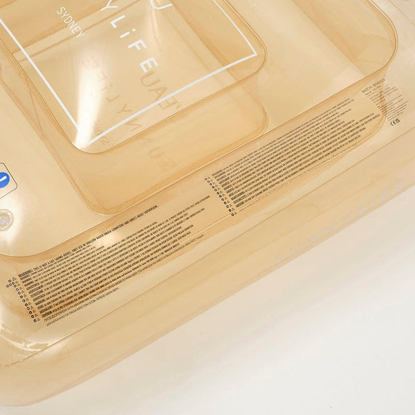 SUNNYLIFE Champagne Color Inflatable Luxe Lie-On Float Parfum