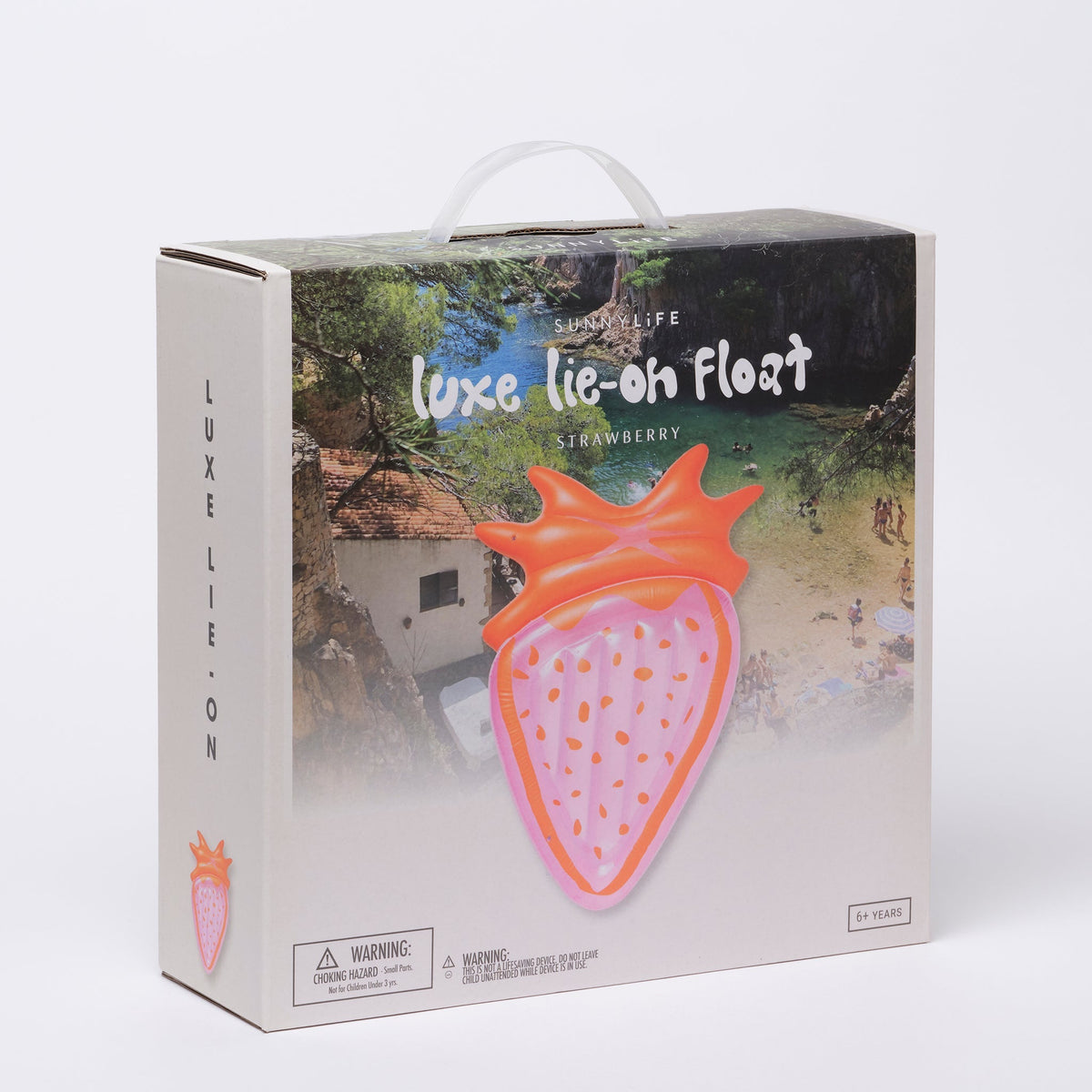 SUNNYLIFE Luxe Lie-On Float Strawberry Pink Berry