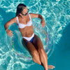 SUNNYLIFE Transparent Inflatable Pool Ring Glitter
