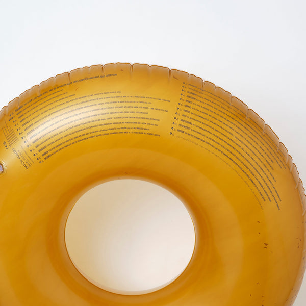 SUNNYLIFE Gold Color Inflatable Pool Ring Disco Gold