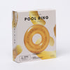 SUNNYLIFE Gold Color Inflatable Pool Ring Disco Gold