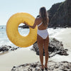 SUNNYLIFE Gold Color Inflatable Pool Ring Disco Gold