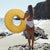 SUNNYLIFE Gold Color Inflatable Pool Ring Disco Gold