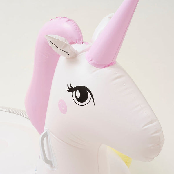 SUNNYLIFE Pastel Color Inflatable Unicorn Luxe Ride-On Float