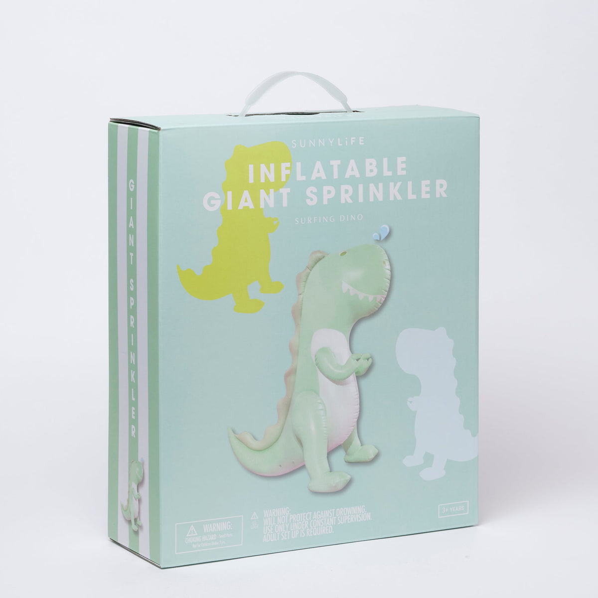 SUNNYLIFE Inflatable Giant Sprinkler Surfing Dino