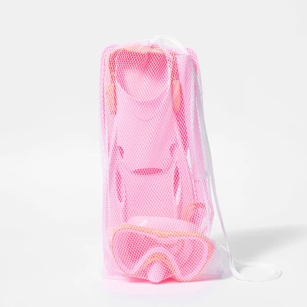 Sunnylife Pink Color Kids Dive Set Medium Sea Seeker Strawberry