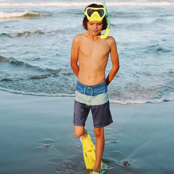 Sunnylife Yellow Color Kids Dive Set Medium Sea Seeker Ocean
