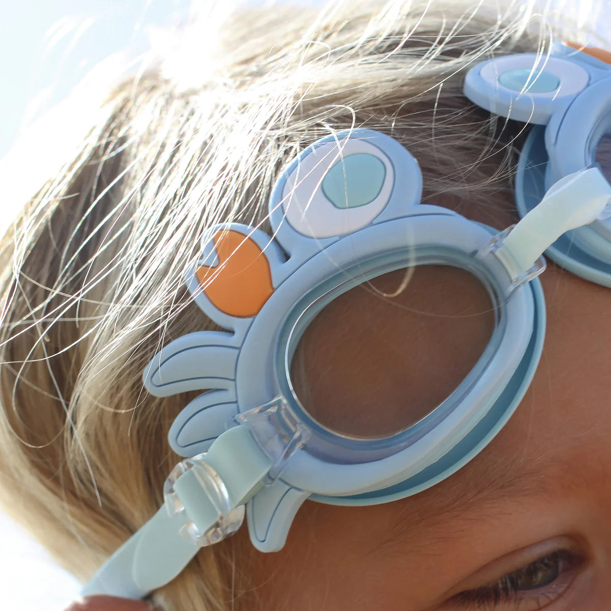 SUNNYLIFE Blue Color Mini Swim Goggles For Kids Sonny The Sea Creature