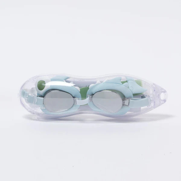 Sunnylife Blue Color Mini Swim Goggles For Kids Shark Tribe Khaki