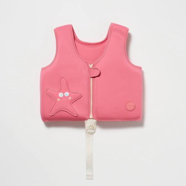 Sunnylife Pink Color Swim Vest 1-2 Ocean Treasure Rose