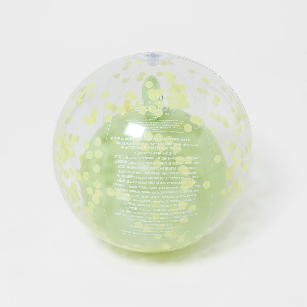 SUNNYLIFE 3D Inflatable Beach Ball Cookie the Croc Light Khaki