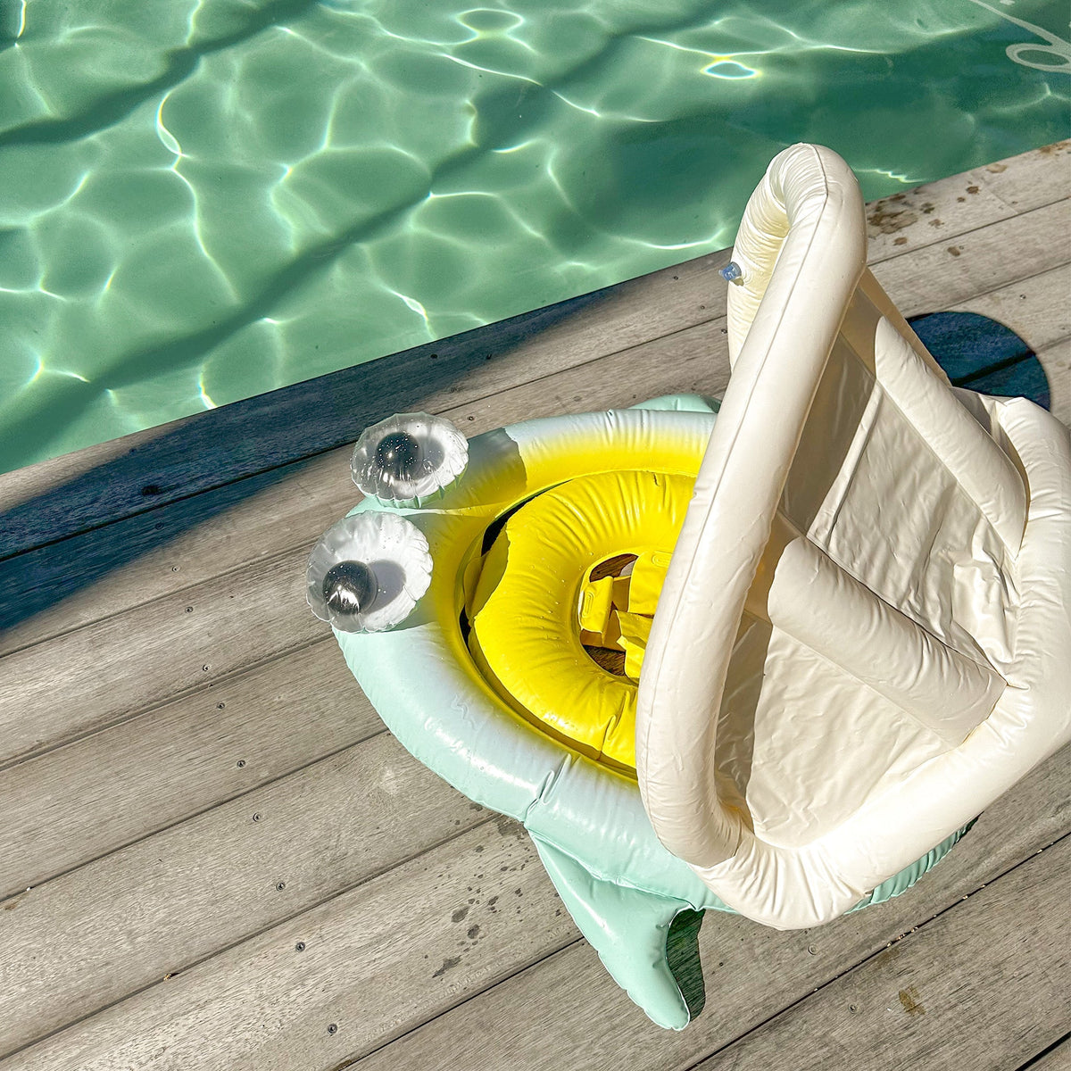 SUNNYLIFE Baby Float Salty The Shark Blue-Lime