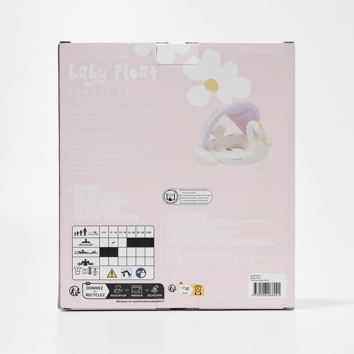 SUNNYLIFE Baby Float Princess Swan Multi