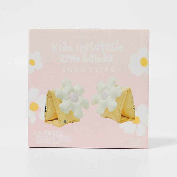 Sunnylife Kids Inflatable Arm Bands Princess Swan Multi