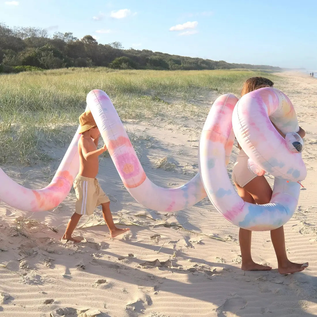 SUNNYLIFE Giant Inflatable Noodle Snake Tie Dye Tie Dye