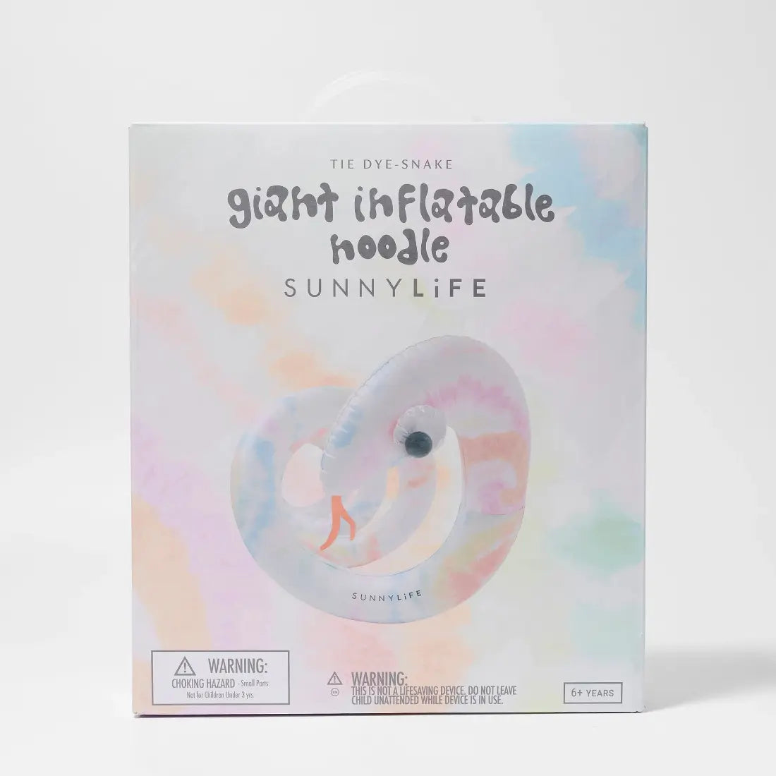SUNNYLIFE Giant Inflatable Noodle Snake Tie Dye Tie Dye
