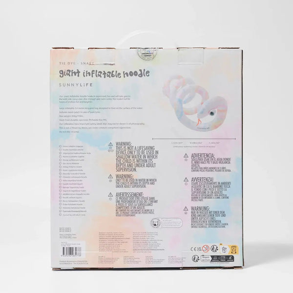 SUNNYLIFEGiant Inflatable Noodle Snake Tie Dye Tie Dye