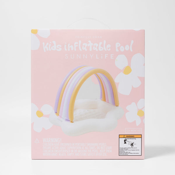 SUNNYLIFE Kids Inflatable Pool Princess Swan Multi