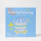 SUNNYLIFE Kids Lie-On Float Burger Boy The Sea Kids Blue-Lime