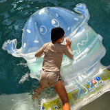 SUNNYLIFE Kids Lie-On Float Burger Boy The Sea Kids Blue-Lime