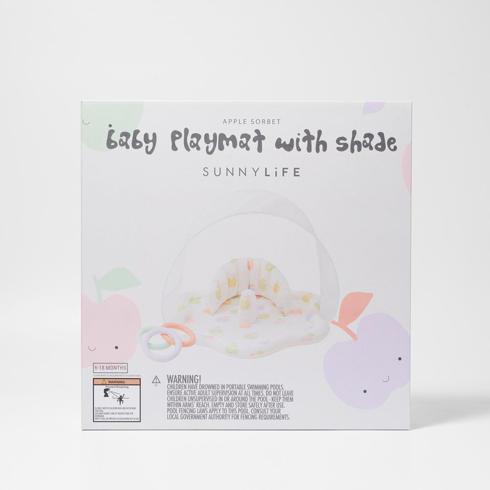 SUNNYLIFE Baby Playmat with Shade Apple Sorbet - Multi