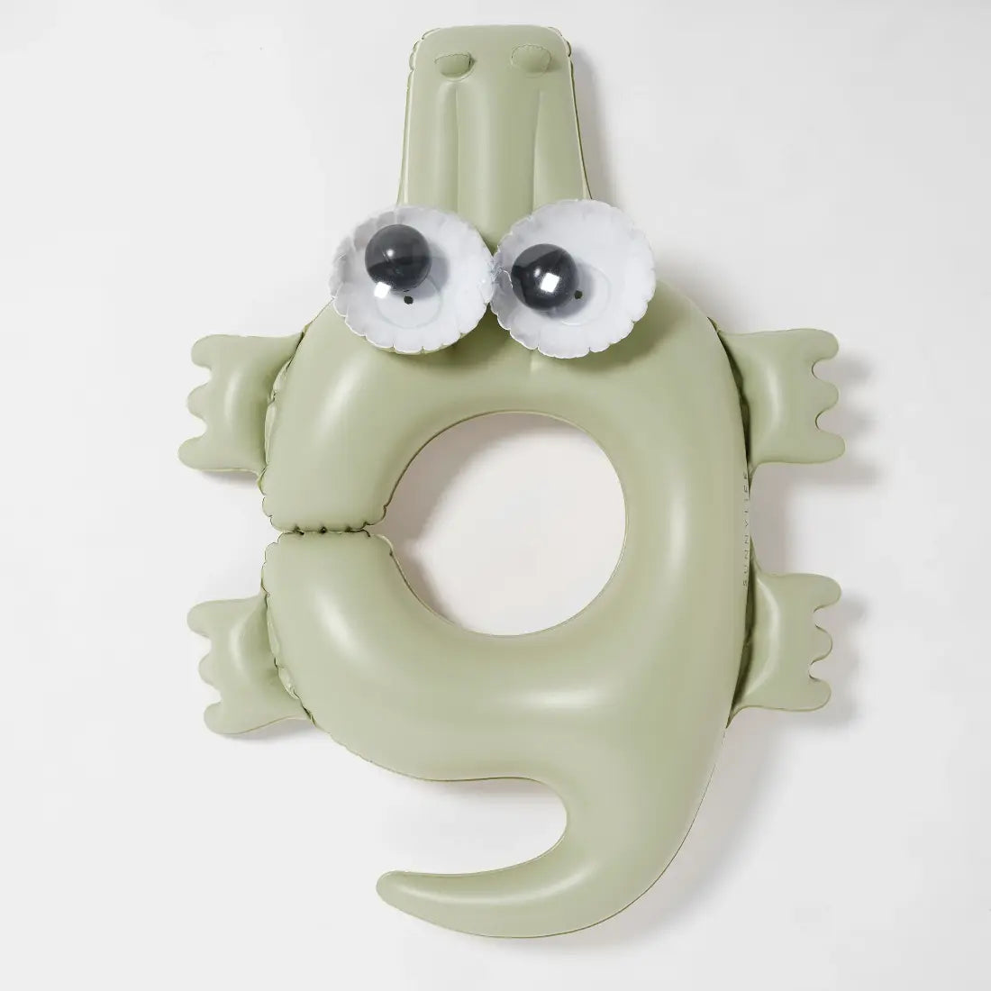 SUNNYLIFE Kids Tube Pool Ring Cookie the Croc - Khaki