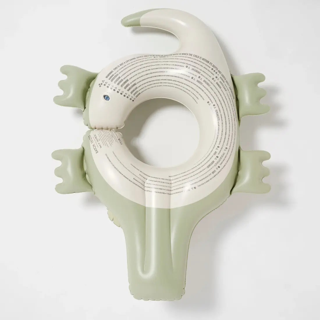 SUNNYLIFE Kids Tube Pool Ring Cookie the Croc - Khaki