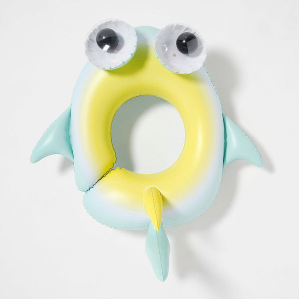 SUNNYLIFE Kids Tube Pool Ring Salty the Shark Multi