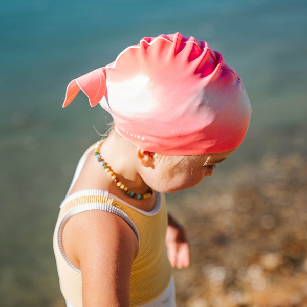 SUNNYLIFEKids Swimming Cap Melody the Mermaid Pink