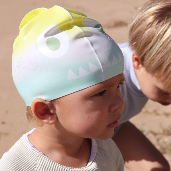 SUNNYLIFE Kids Swimming Cap Salty The Shark Multi