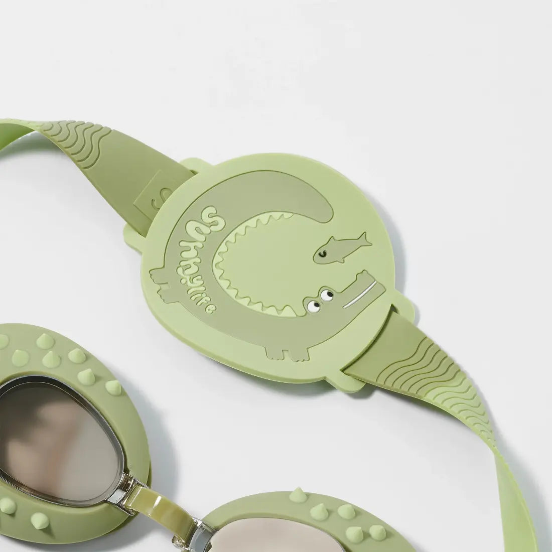 SUNNYLIFE Kids Swim Goggles Cookie the Croc Khaki