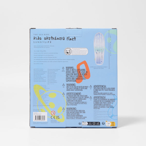 SUNNYLIFE Kids Skateboard Float The Sea Kids Blue-Lime